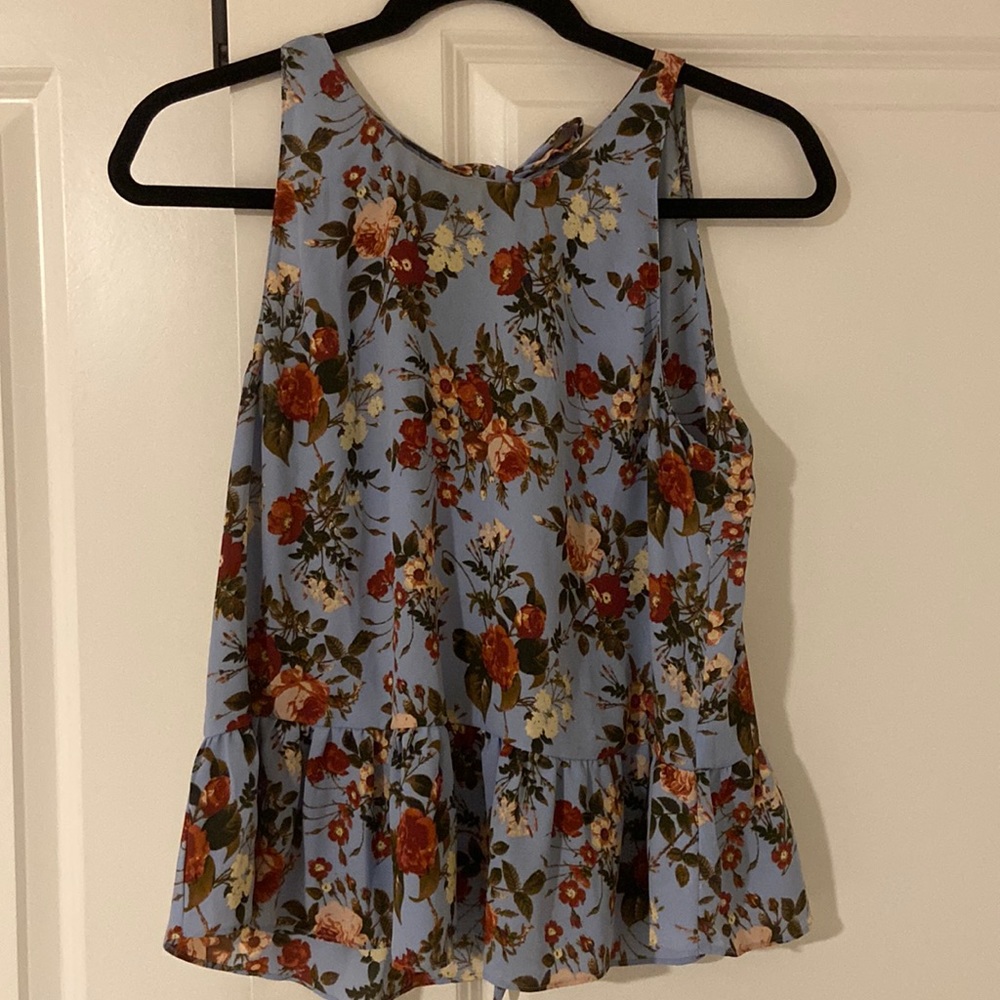 Fun summer top with a cute open back!